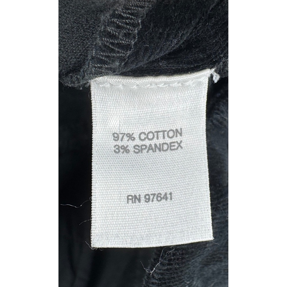 J. Jill Corduroy Pants Women 12 Black Side Zip Straight Leg Stretch Trousers - Picture 6 of 9